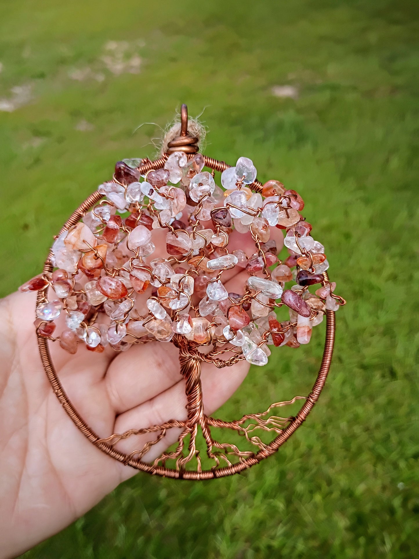 Fire quartz tree of life 3d suncatcher