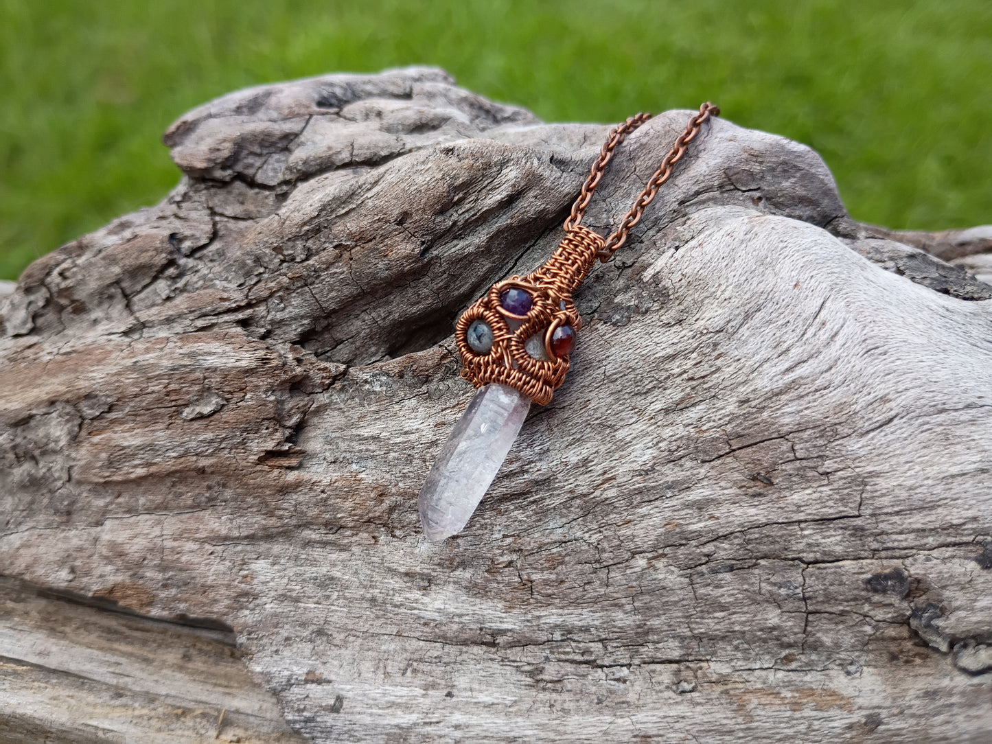 Vera cruz amethyst crystal pendant