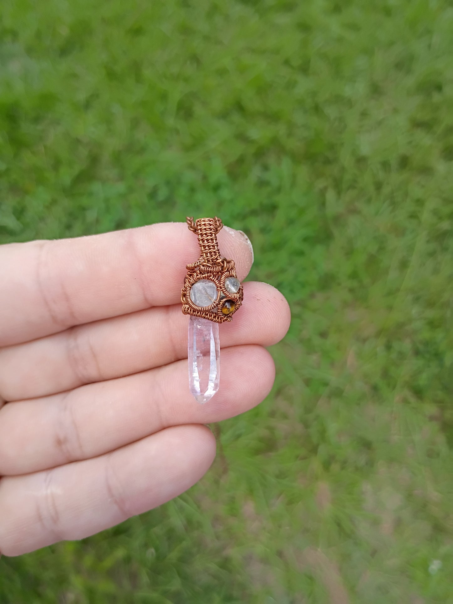 Vera cruz amethyst crystal pendant