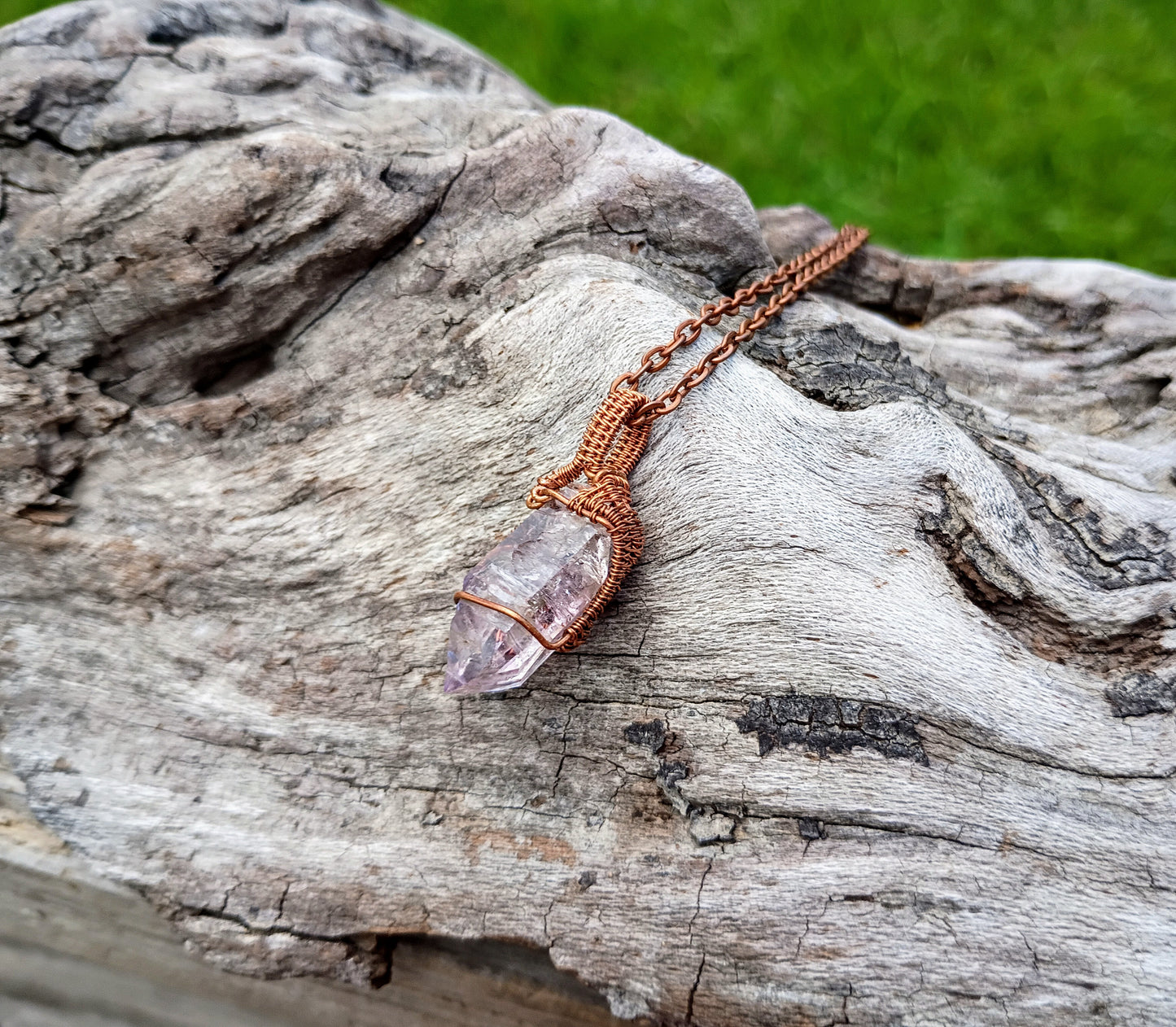 Vera cruz amethyst crystal pendant