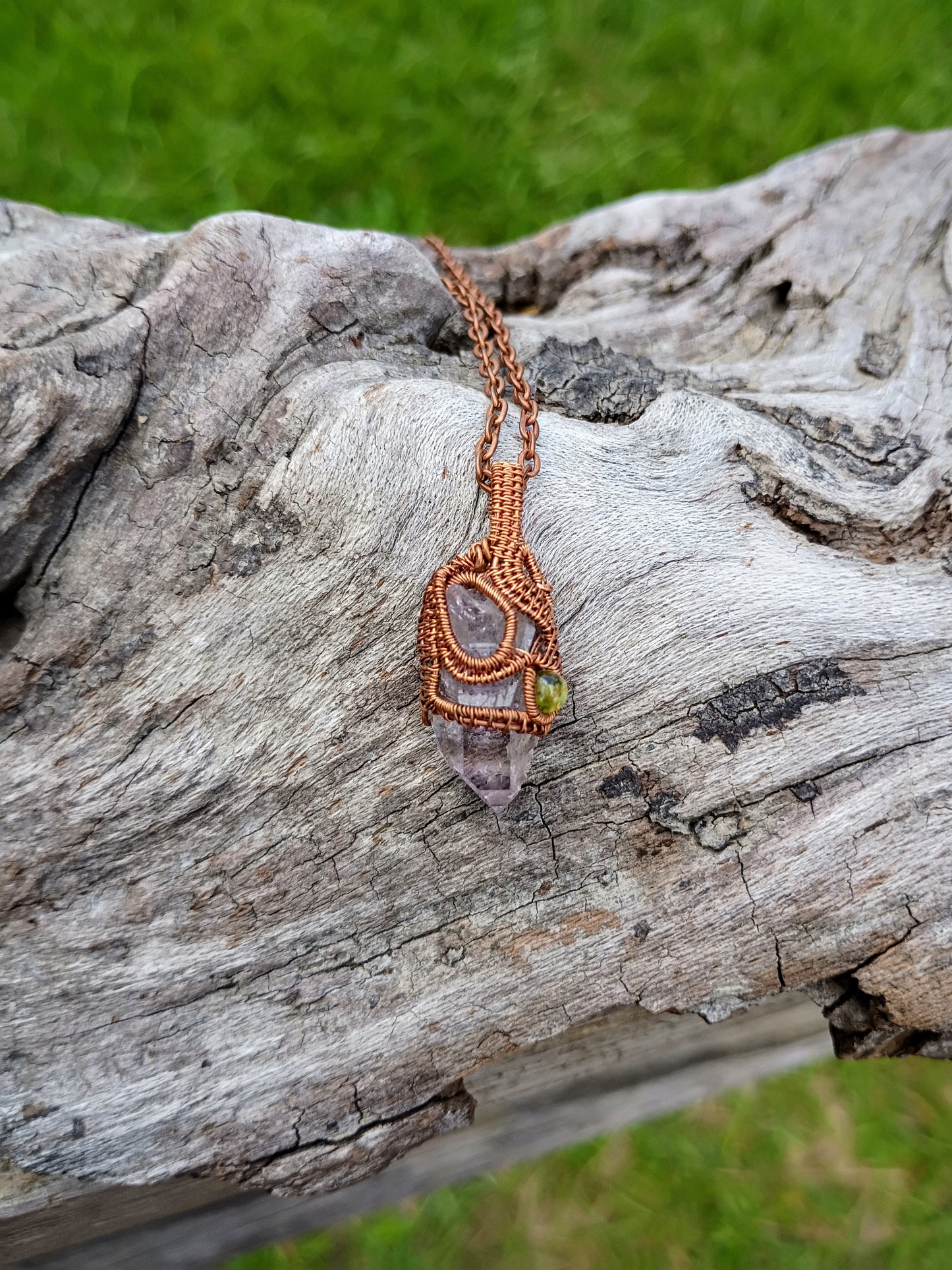 Vera cruz amethyst crystal pendant