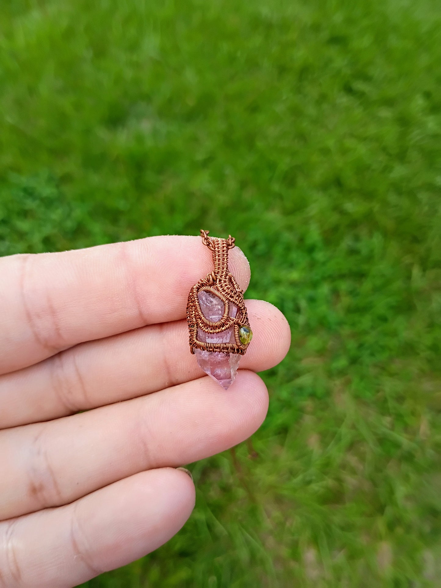 Vera cruz amethyst crystal pendant