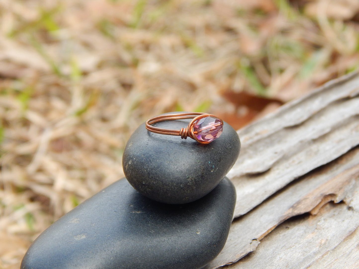 Copper wire wrapped size 4.5 ring