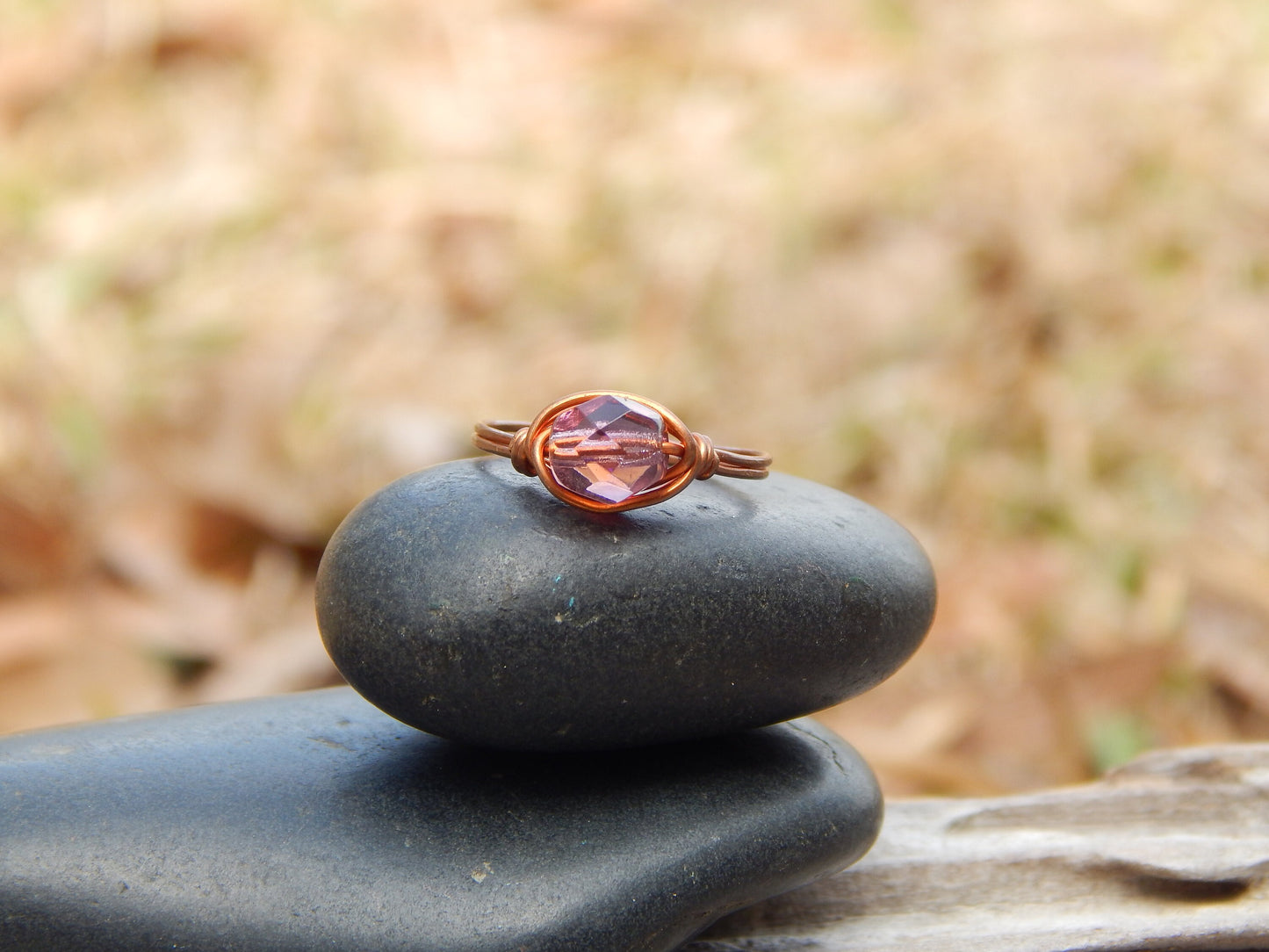 Copper wire wrapped size 4.5 ring