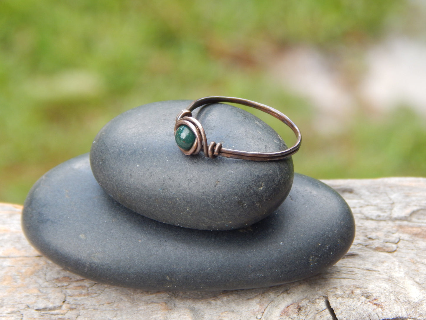 Bloodstone size 9 ring