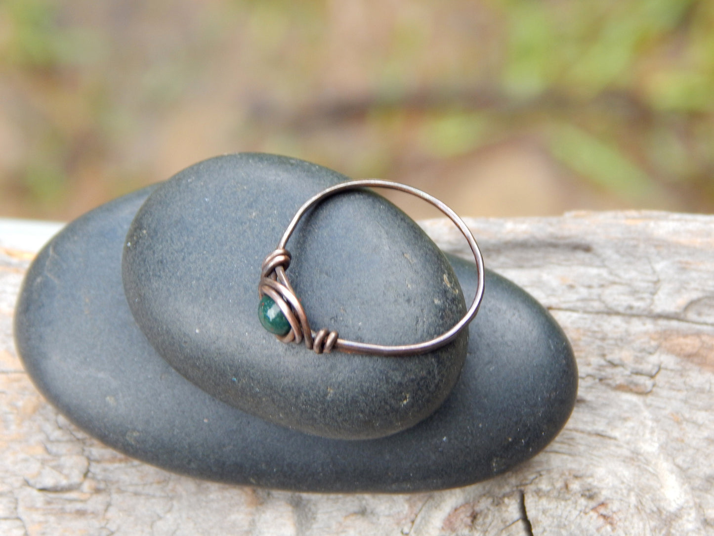 Bloodstone size 9 ring