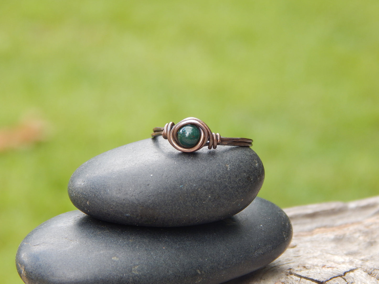 Bloodstone size 9 ring