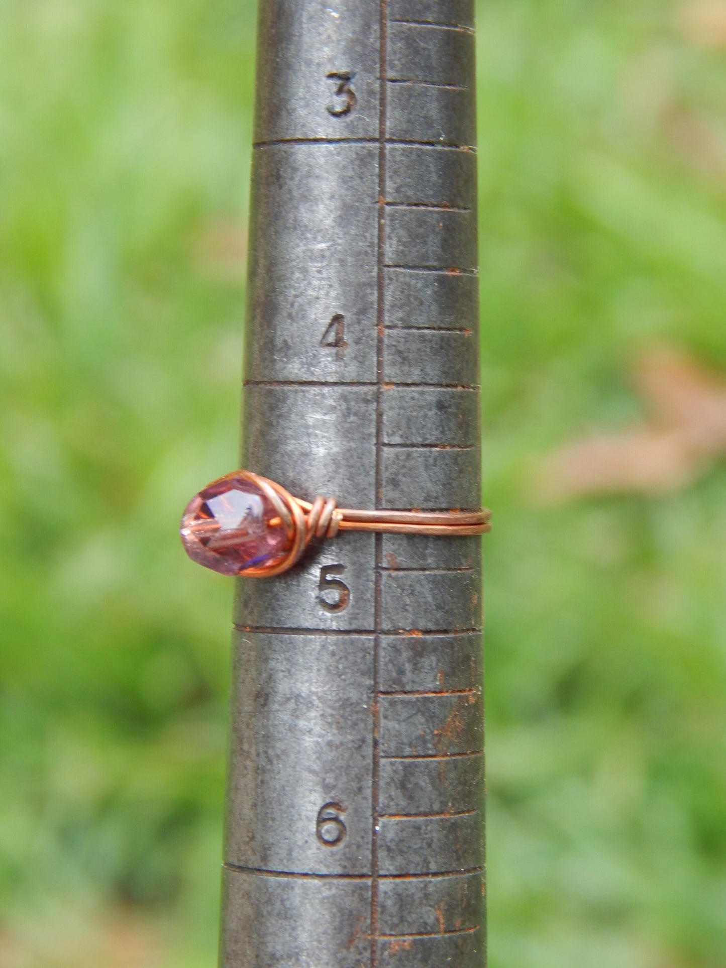 Copper wire wrapped size 4.5 ring
