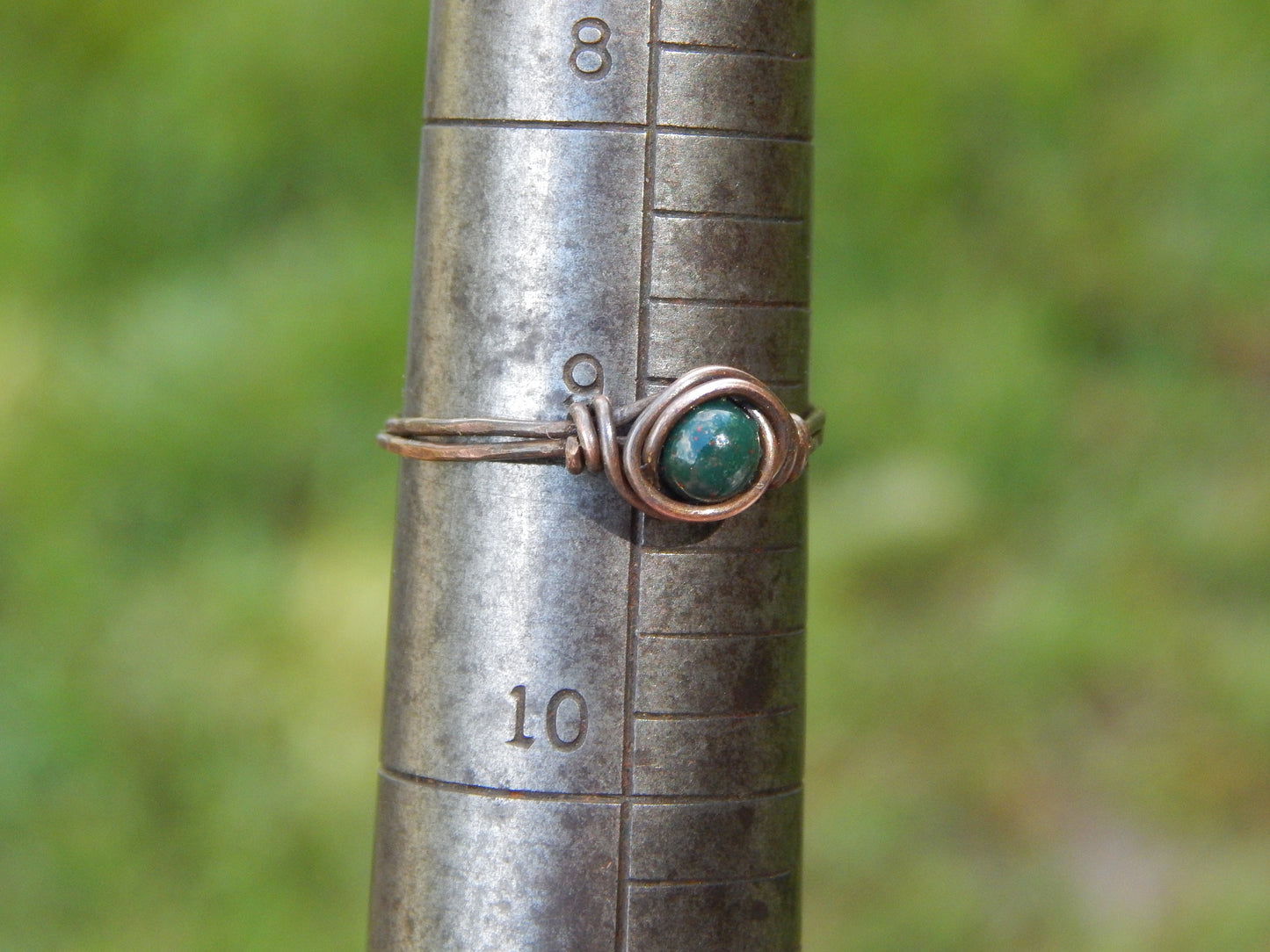 Bloodstone size 9 ring