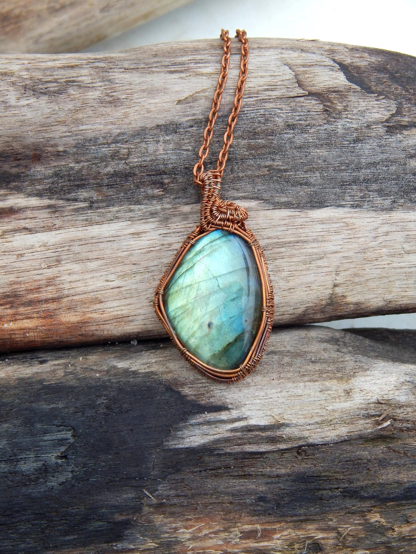 Labradorite copper wire wrap