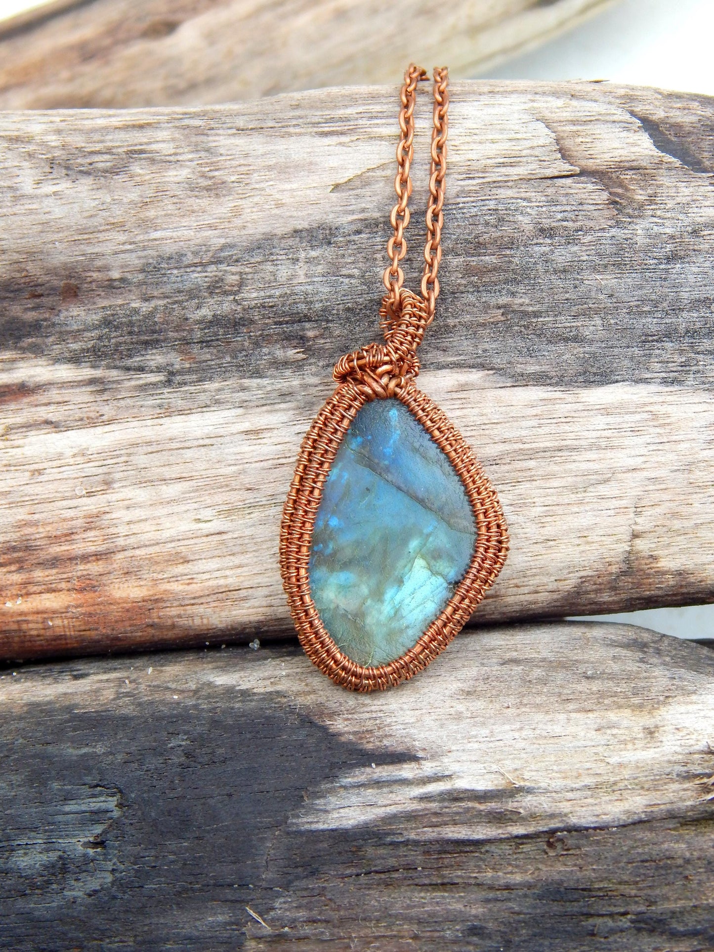 Labradorite copper wire wrap