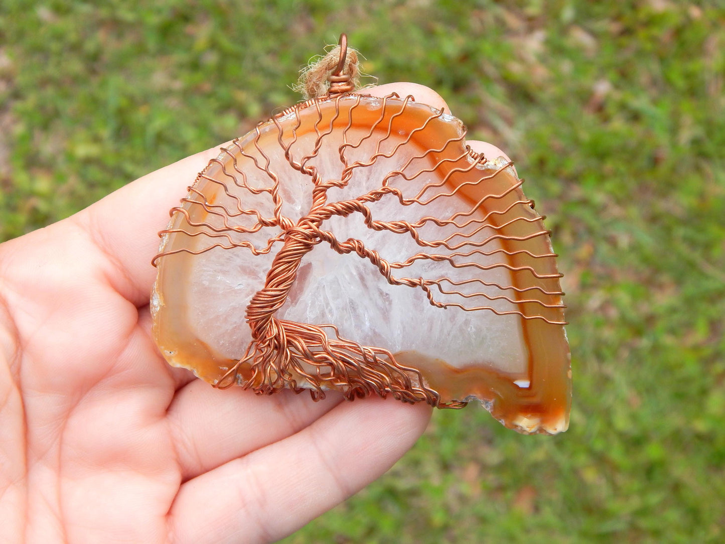 Tree of life agate suncatcher