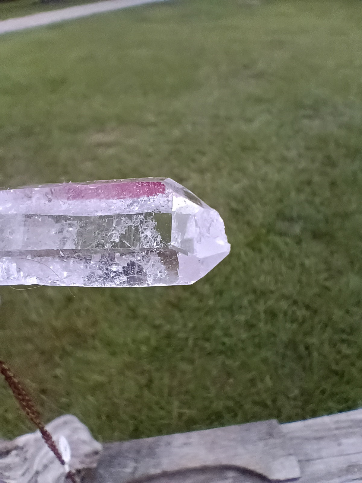 Raw crystal wire wrapped pendant