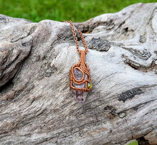 Vera cruz amethyst crystal pendant