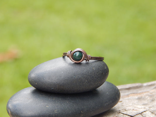Bloodstone size 9 ring