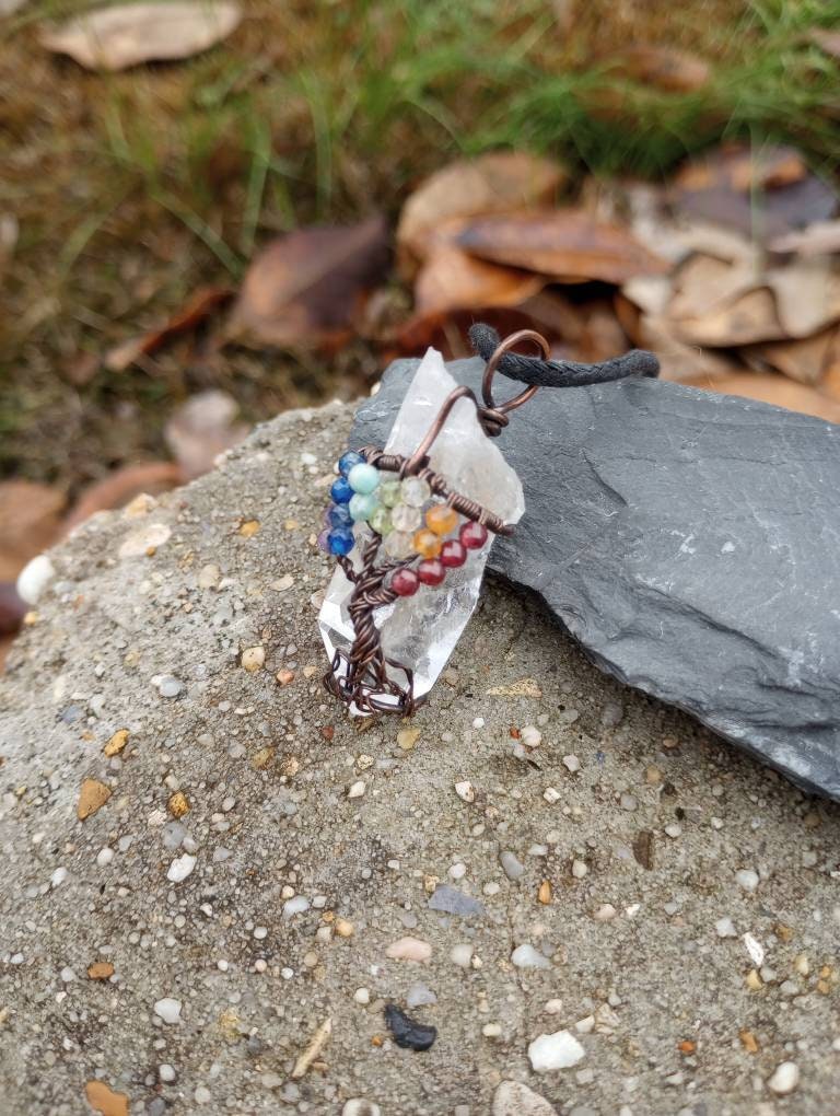 Chakra tree of life pendant