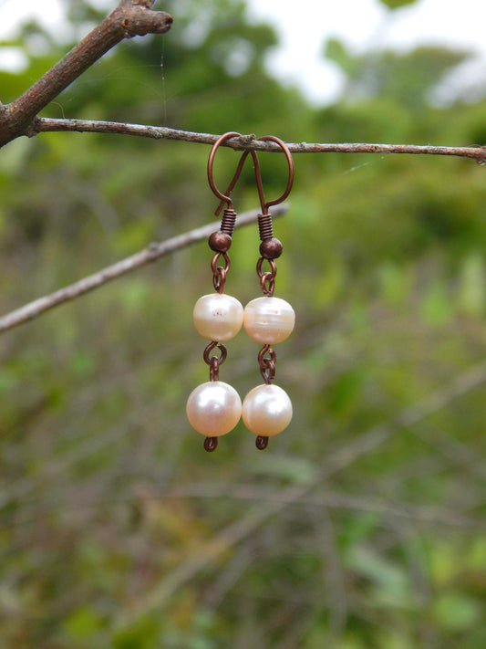 Freshwater pearl earrings
