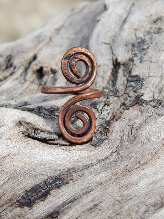 Copper spiral size 6.5 ring