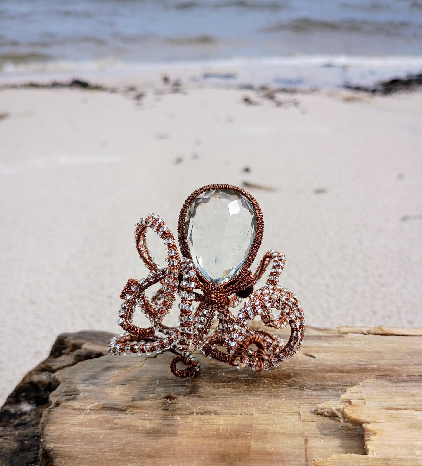 Unique wire wrapped octopus sculpture