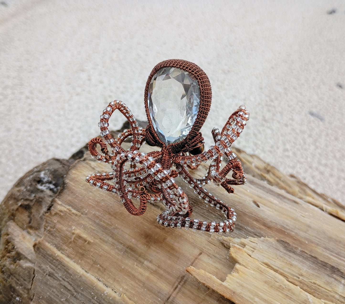 Unique wire wrapped octopus sculpture
