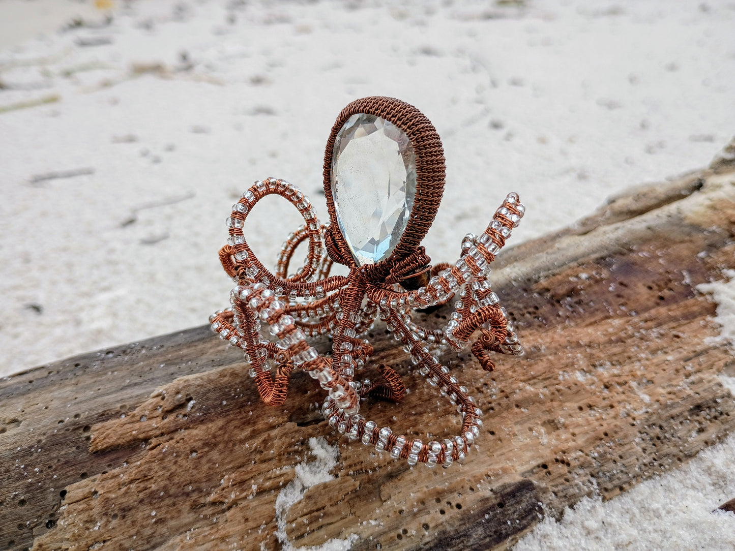 Unique wire wrapped octopus sculpture