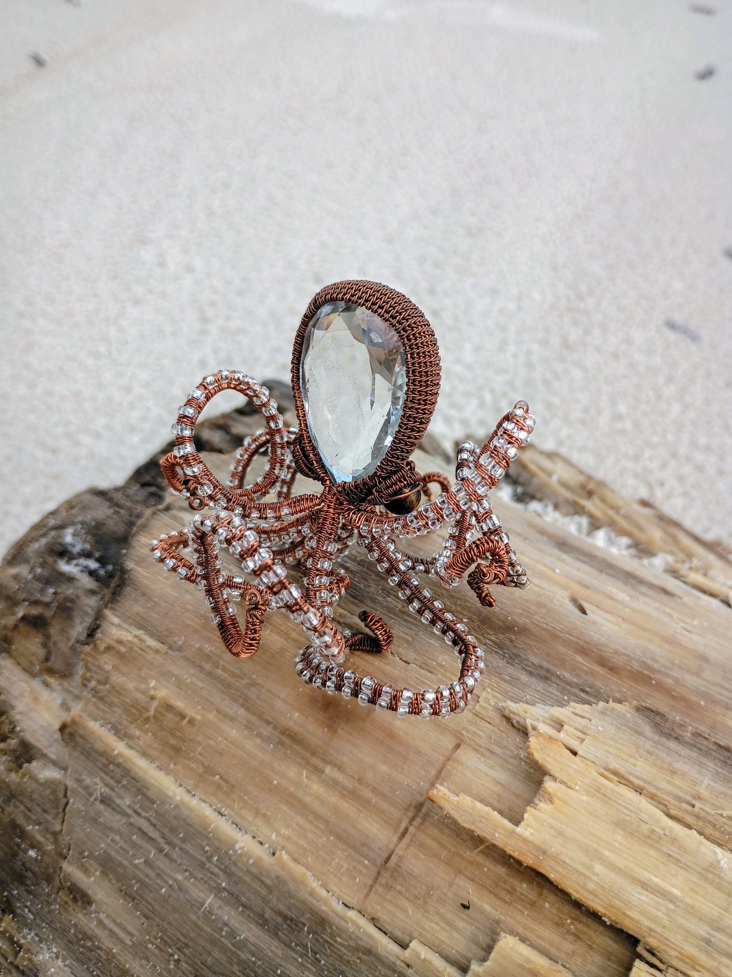 Unique wire wrapped octopus sculpture