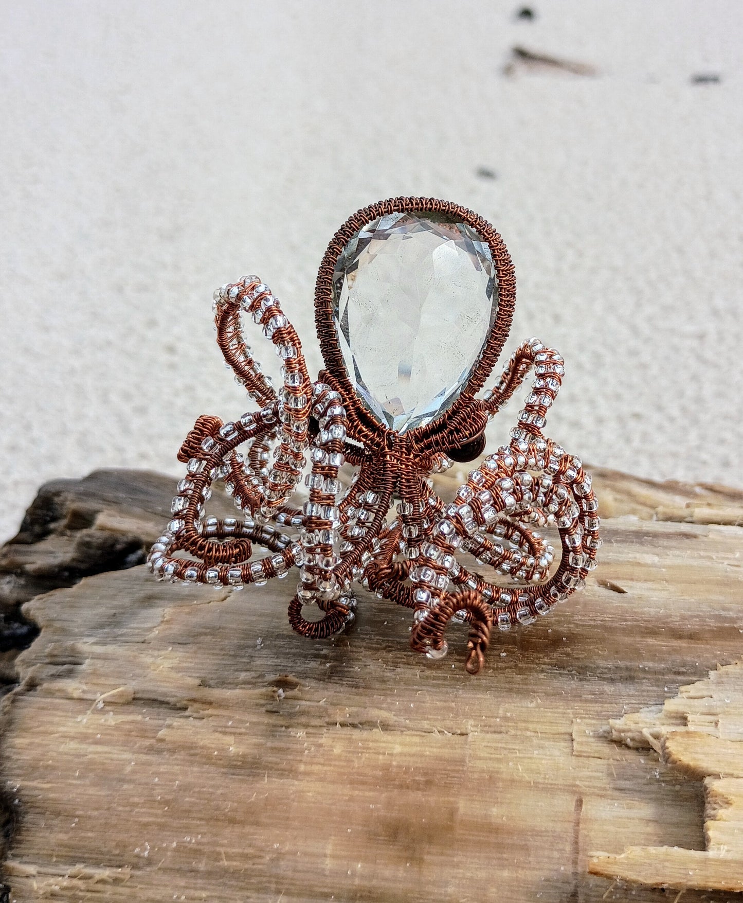 Unique wire wrapped octopus sculpture