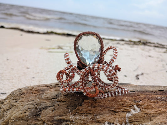 Unique wire wrapped octopus sculpture