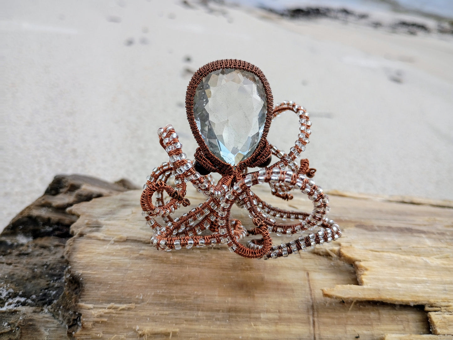 Unique wire wrapped octopus sculpture