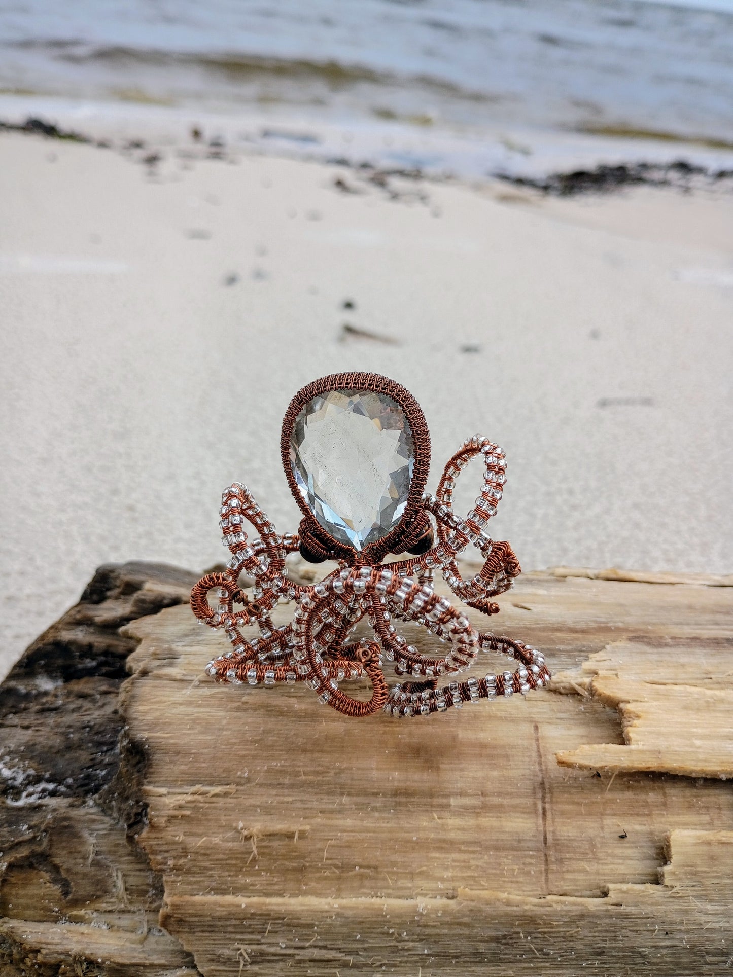 Unique wire wrapped octopus sculpture